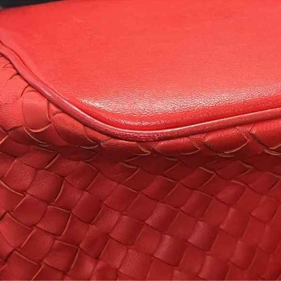 Bottega Veneta Intrecciato Red Orange Cross body bag - Picture 6 of 16